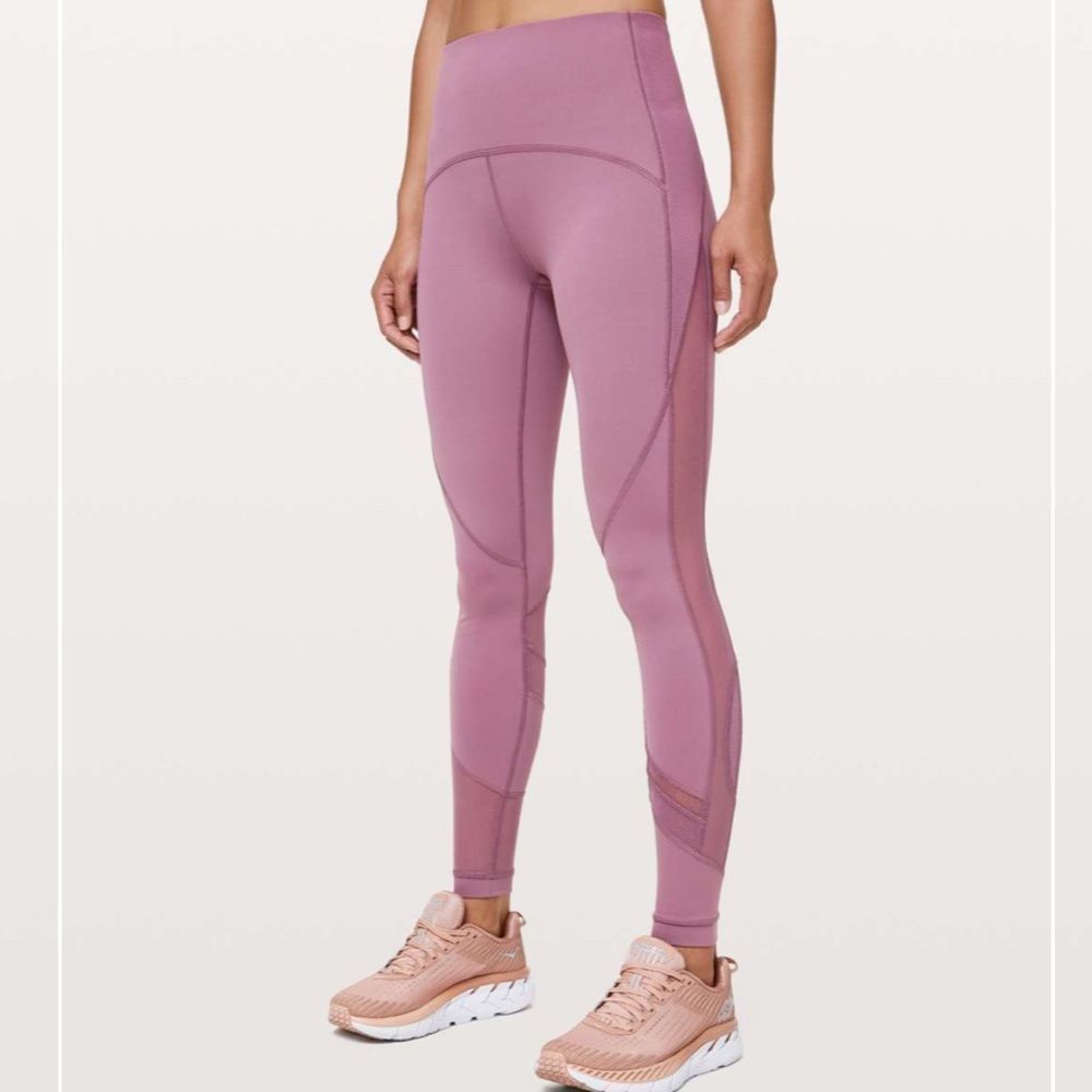 Lululemon Pink Clear The Court Training Tight Mauve leggings